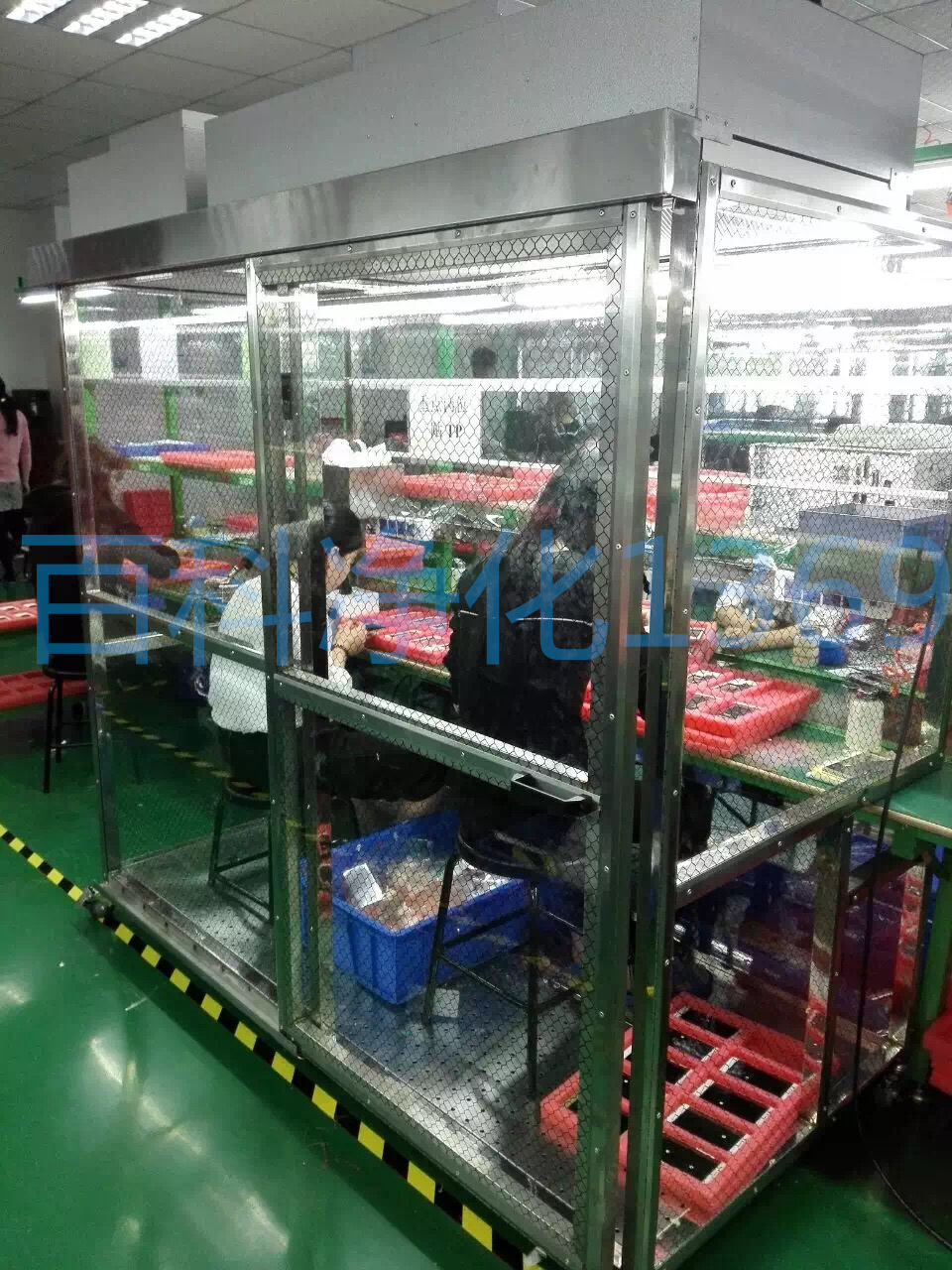 流水拉線貼合可移動潔凈棚工作臺 流水拉線貼合可移動潔凈棚工作臺